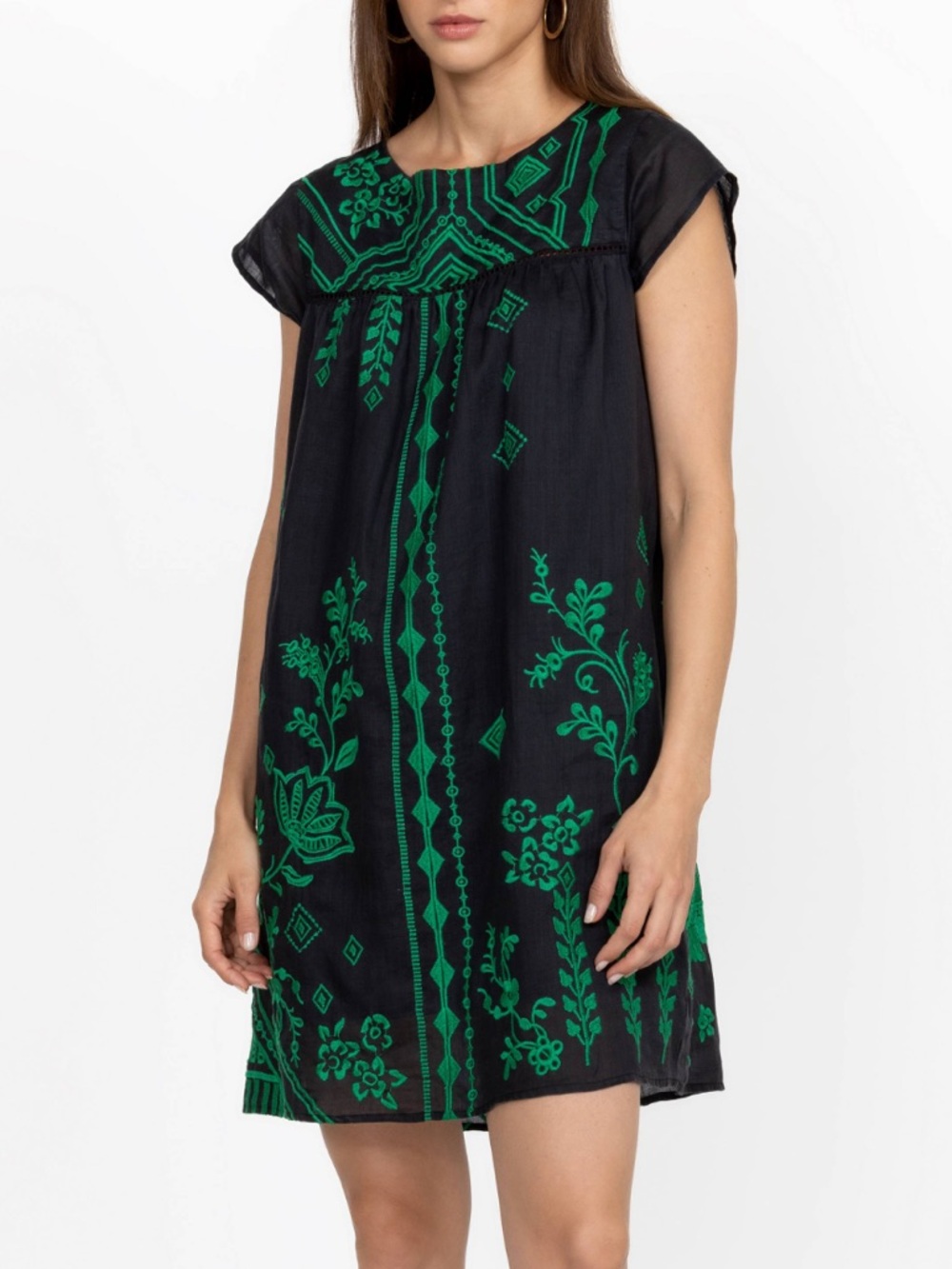 Johnny Was Willow‎ Petal Sleeve Embroidered Tunic Dress Women’s Sz XL